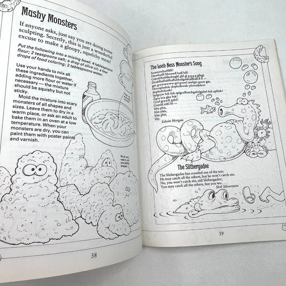 Vintage 1988 The Monster Cut and Color Book